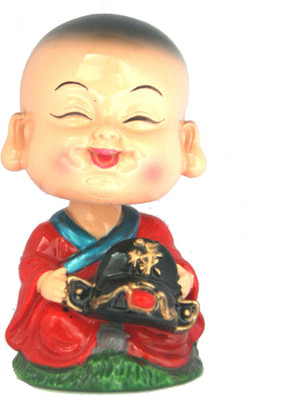 

DivyaMantra Feng Shui Lovely Baby Happy Buddha Swing Little Monk Car Interior Decoration Dashboard Accessories Spring Arts And Crafts Decorative Showpiece - 10 cm(Polyresin, Multicolor)