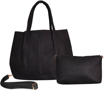 

Suprino Women Casual Black Canvas Hand-held Bag