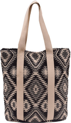 

Suprino Women Casual Black, Grey Canvas, PU Tote