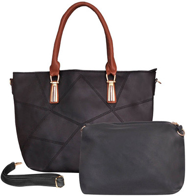 

Suprino Women Casual Black Canvas Hand-held Bag