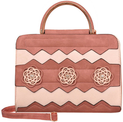 

Suprino Women Casual Brown, Beige Canvas Hand-held Bag, Beige;brown