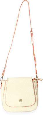 

AND Women Casual White PU Sling Bag