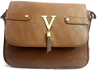 

Kaparrow Girls Casual Brown PU Sling Bag
