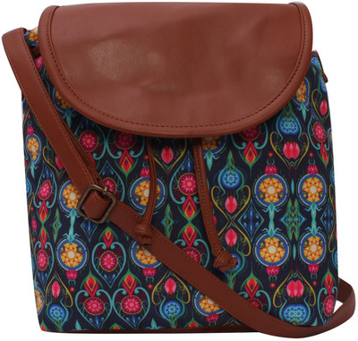 

Suprino Women Casual Blue Cotton, Canvas Sling Bag