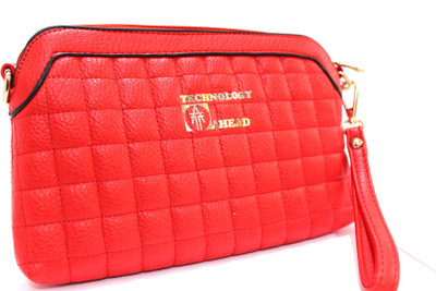 

Technology Ahead Women Casual Red PU Sling Bag
