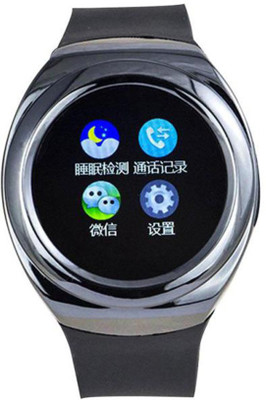 

Macron Bluetooth Touch Screen for Android and IOS S600 Silver Silver Smartwatch(Black Strap Free Size)