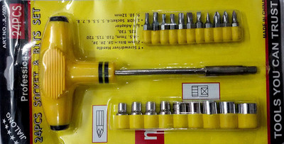 

JIALONG 24PCS SCREWDRIVER SET Combination Screwdriver Set, Yellow