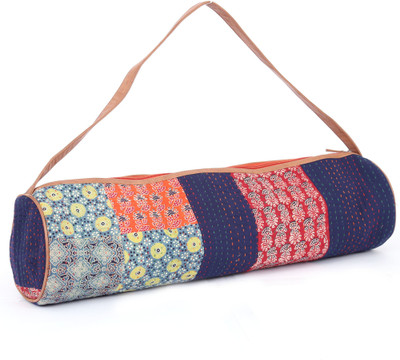 

JaipurSe Premium Designer Artisan made Kantha stitch Full-Zip Yoga Exercise Mat Carry Bag with Multi-Functional Storage Pockets Yoga Mat Bag(Multicolor, Sling Bag