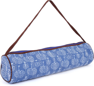 

JaipurSe Premium Designer Artisan made Kantha stitch Full-Zip Yoga Exercise Mat Carry Bag with Multi-Functional Storage Pockets Yoga Mat Bag(Blue, Sling Bag)