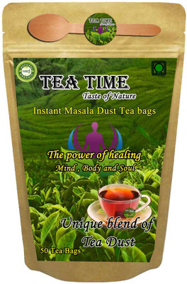 

Tea Time Instant Masala Tea Dust for Relaxation Black Pepper, Cinnamon, Cardamom, Cloves, Ginger Masala Tea Pouch(50 Bags)