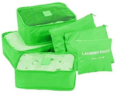 

RKPM Pack Of 6 Waterproof Travel Clothes Bag Cosmetic Laundry Make-Up Storage Pouch Organizer(Green)