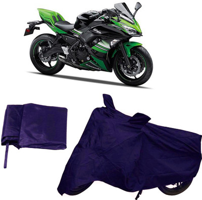 IKJ Two Wheeler Cover for Kawasaki(Ninja 300, Blue)