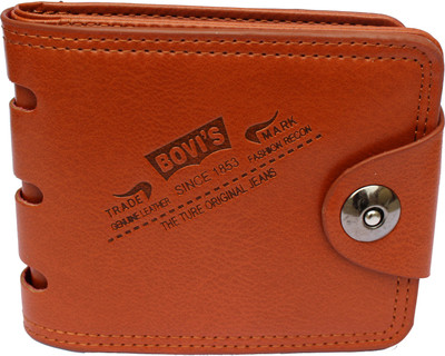 

bovi Men Brown Artificial Leather Wallet(10 Card Slots)