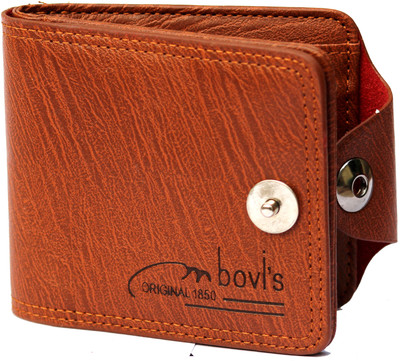 

Bovi Men Brown Artificial Leather Wallet(10 Card Slots)