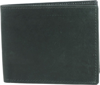 Winsome Men Green Genuine Leather Wallet(3 Card Slots)