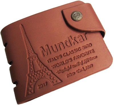 

Peacock Mundkar Boys Tan Artificial Leather Wallet(5 Card Slots), Black;tan