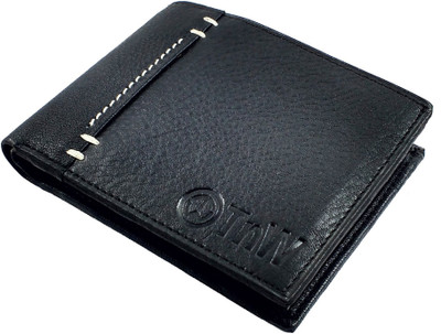

TnW Men Black Genuine Leather Wallet(4 Card Slots), Blk01