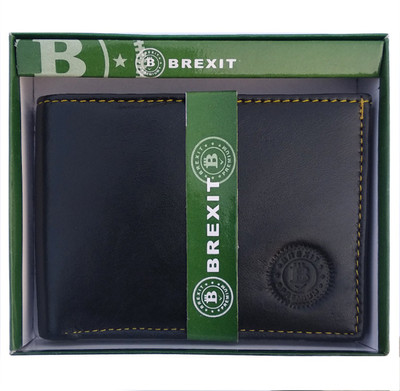

brexit Men Black Genuine Leather Wallet(7 Card Slots)
