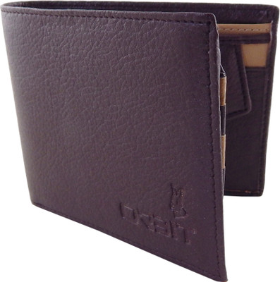 

Orbit Men Brown Genuine Leather, Fabric Wallet(5 Card Slots), Beige;brown