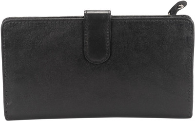 

Lets Talk Design Women Black Genuine Leather Wallet(4 Card Slots)