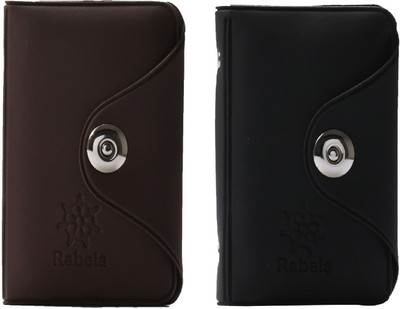 

Rabela Boys Brown Plastic Card Holder(10 Card Slots), Black;brown