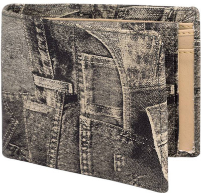 

inw Boys Multicolor Denim Wallet(3 Card Slots), Black
