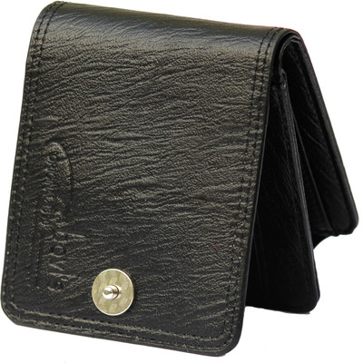 

AVB Men Black Genuine Leather Wallet(10 Card Slots)