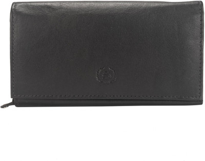 

Lets Talk Design Women Black Genuine Leather Wallet(4 Card Slots)