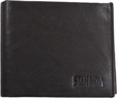 stanindia Men Black Genuine Leather Wallet(5 Card Slots)