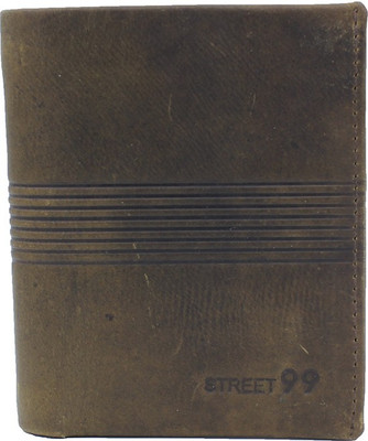 

Street 99 Men Brown Genuine Leather Wallet(12 Card Slots)