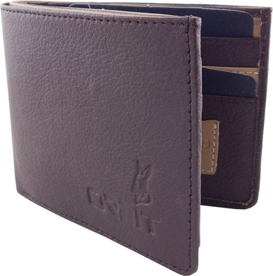 

Orbit Men Brown Genuine Leather, Fabric Wallet(6 Card Slots), Beige;brown