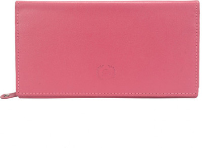 

Lets Talk Design Women Pink Genuine Leather Wallet(4 Card Slots)