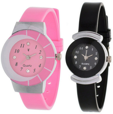

Nubela New AJS060 Muiti Color Analog 2 Watch - For Girls