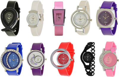

Nubela New AJS033 Muiti Color Analog 10 Watch - For Girls