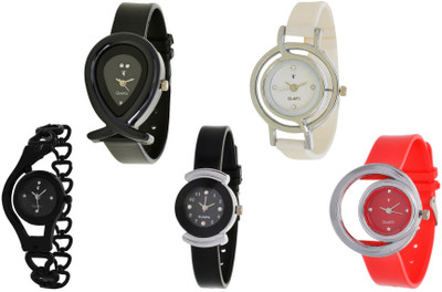 

Nubela New AJS006 Muiti Color Analog 5 Watch - For Girls