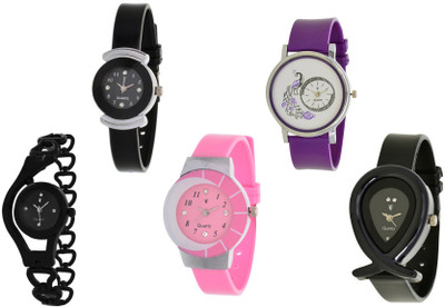

Nubela New AJS026 Muiti Color Analog 6 Watch - For Girls