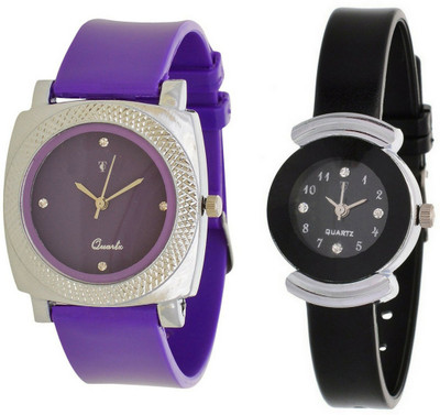 

Nubela New AJS064 Muiti Color Analog 2 Watch - For Girls