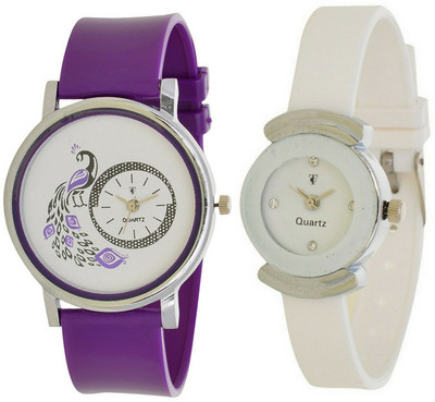 

Nubela New AJS056 Muiti Color Analog 2 Watch - For Girls