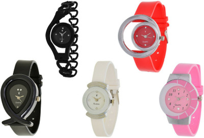 

Nubela New AJS019 Muiti Color Analog 5 Watch - For Girls