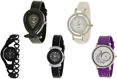

Nubela New AJS005 Muiti Color Analog 5 Watch - For Girls