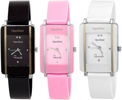 

OpenDeal Combo Pack of 3 Stylish Colourful Watch For Girls & Womens Watch - For Girls