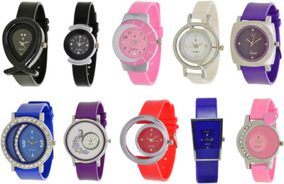 

Nubela New AJS036 Muiti Color Analog 10 Watch - For Girls