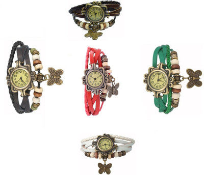 

MAPA STYLE Stylish Design Black, Brown, Green, Red & White Dori Analog Watch For Girls & Women MPSTYLE045 Watch - For Women