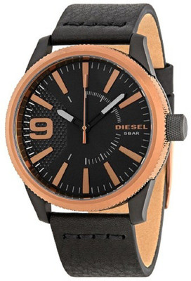 

Diesel DZ1841 Rasp Black Dial Black Leather Men's Watch Watch - For Men