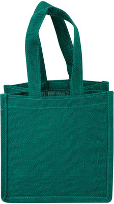 Rajrang Handmade Jute laminated Lunch Bag Lunch Bag(Green, 5 L)