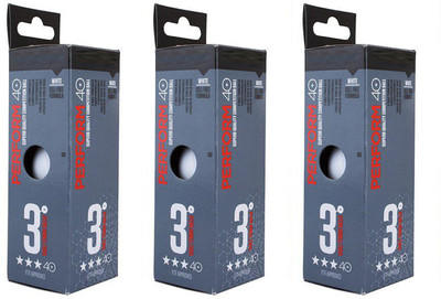 Cosco Stiga Perform 40+ Table Tennis Ball(Pack of 3, White)