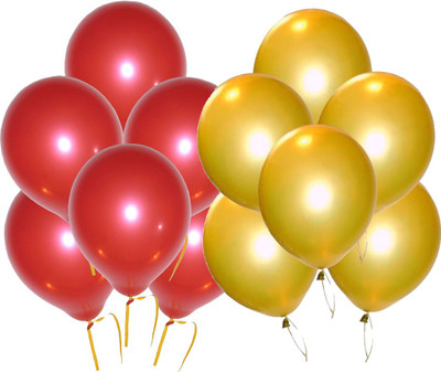 Ishant Creation Solid balloon1008 Balloon(Red, Gold, Pack of 100)