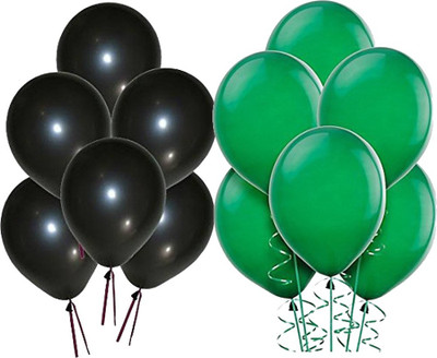 Ishant Creation Solid balloon195 Balloon(Black, Green, Pack of 100)