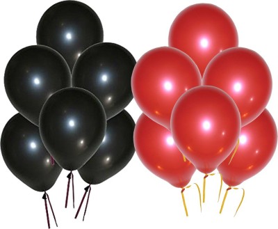 Ishant Creation Solid balloon186 Balloon(Black, Red, Pack of 100)