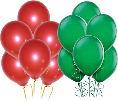 Ishant Creation Solid balloon47 Balloon(Red, Green, Pack of 50)